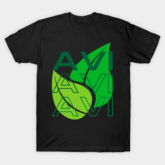 Avi with Leaves T-Shirt by AnnaDreamsArt